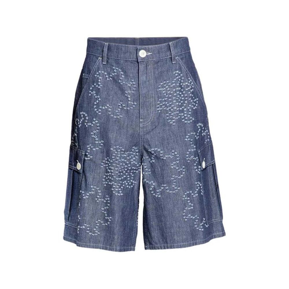 Marni Men Embroidered Denim Shorts
